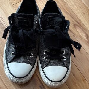 Converse Womans Black and White Sneakers